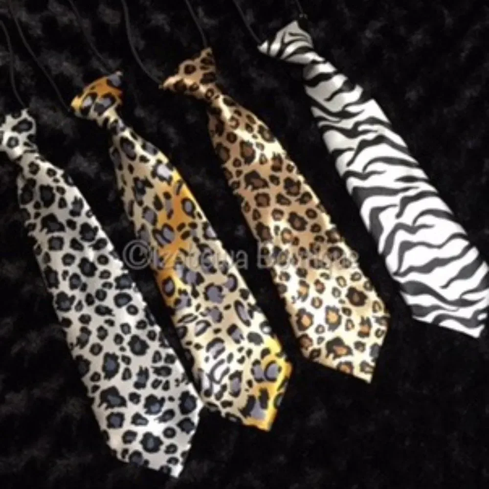 Zebra Print Satin Tie TY1108 NWT Boutique